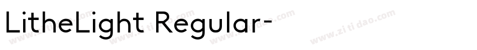 LitheLight Regular字体转换